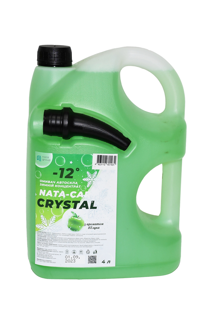 «NATA-Car Crystal омивач автоскла зимній концентрат до -12º» з ароматом яблука, каністра 4 л
