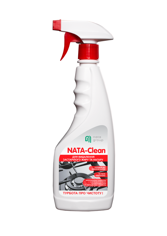 Засіб чистячий "NATA-Clean для видалення застарілого жиру та нагару", флакон 500 мл 