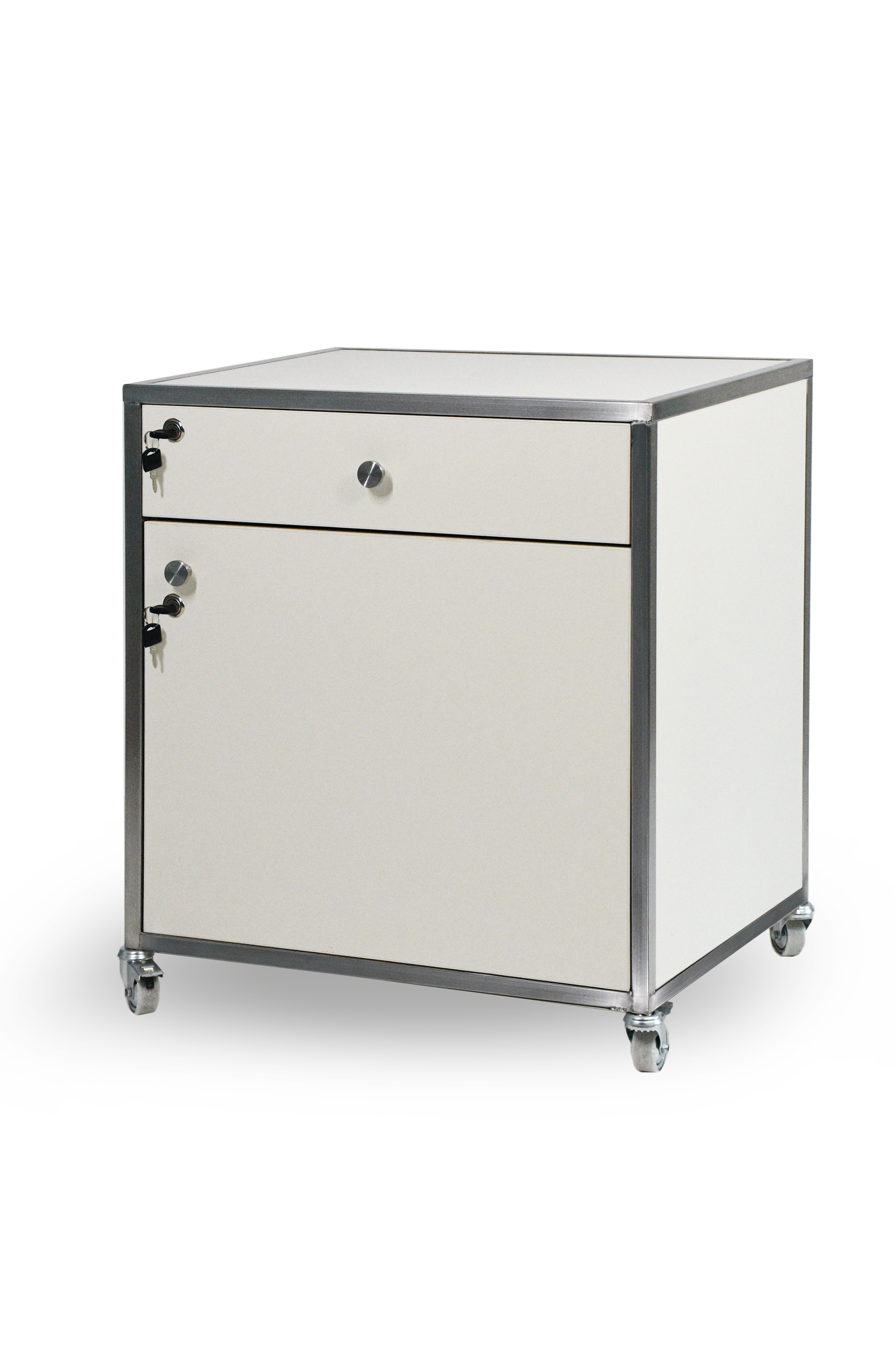 Тумба медична мобільна C.box CMM-1DD-2-NATA ALU