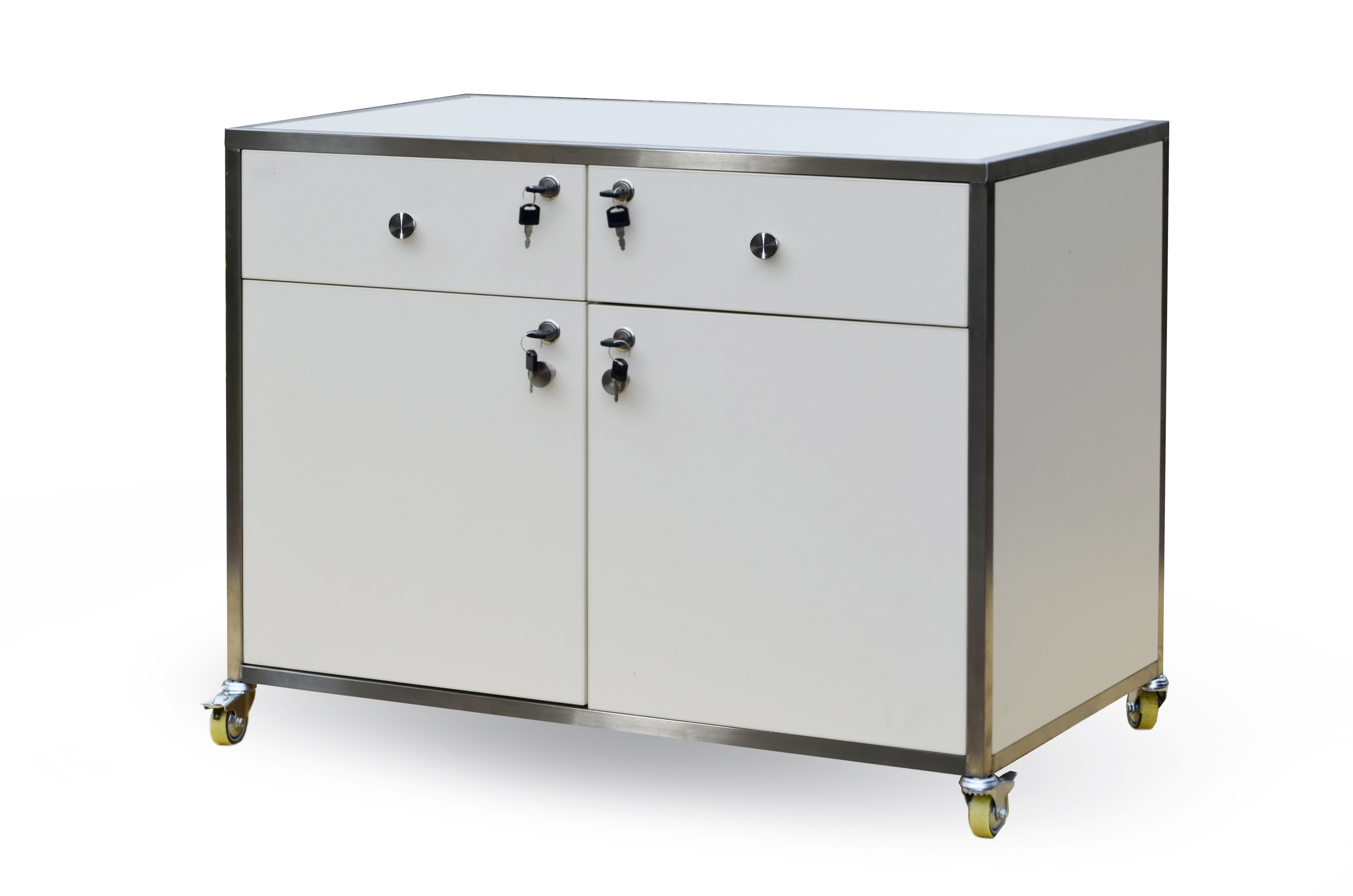 Тумба медична мобільна C.box  CMM-2DD-1-NATA ALU 